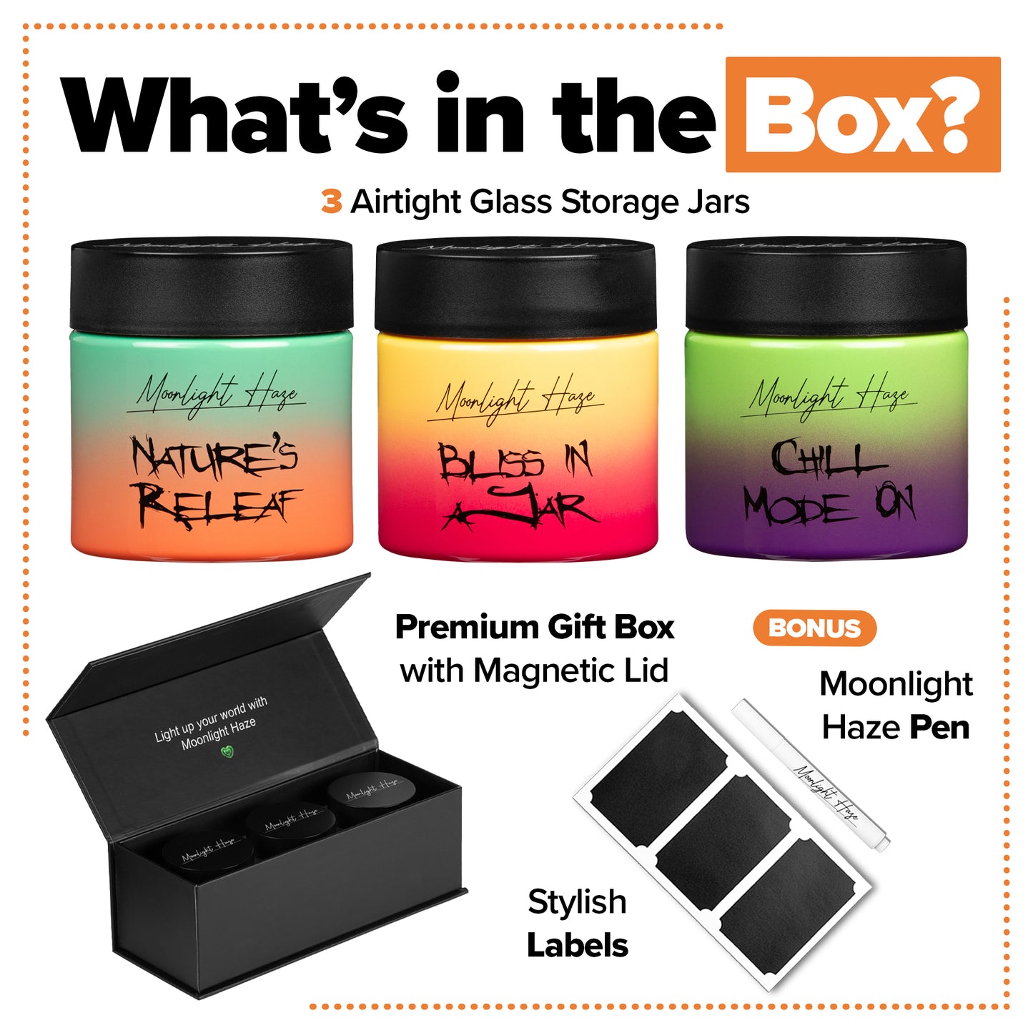 Air Tight Stash Jars Gift Set